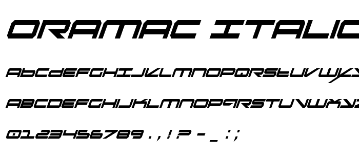 Oramac ItaliCon font
